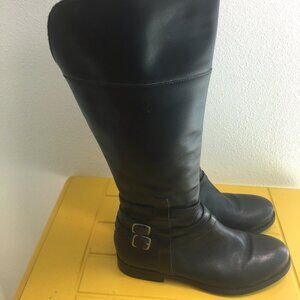 Matisse, riding boots, Blackfly, black leather upper, 7 ½M, 16” tall